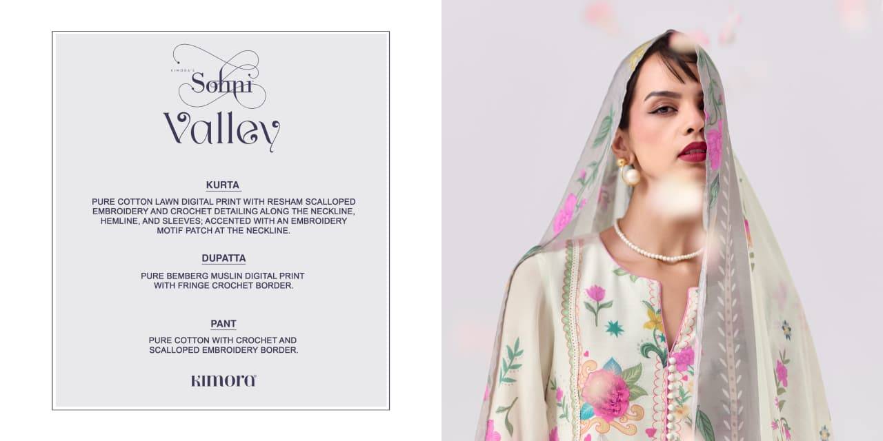 VALLEY By Kimora Suit Stylish Beautiful Colourful PREMIUM PURE COTTON Dresses At Wholesale Price